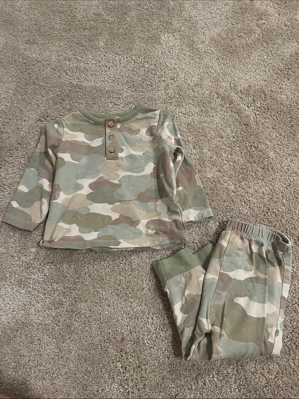 Cat & Jack Baby Camo Matching Set 6M-9M